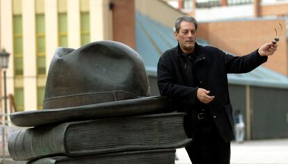 Paul Auster, en el campus de Humanidades de la Universidad de Oviedo el día antes de recibir el Premio Príncipe de Asturias de las Letras en 2006.