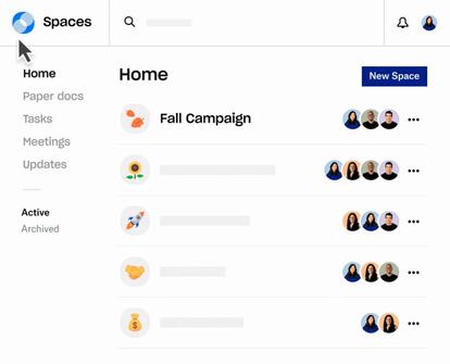 Más herramientas colaborativas en Spaces de Dropbox.