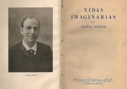 Primeras p&aacute;ginas de &#039;Vidas imaginarias&#039;, de Marcel Schwob.