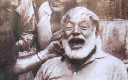 Ernest Hemingway in Pamplona.