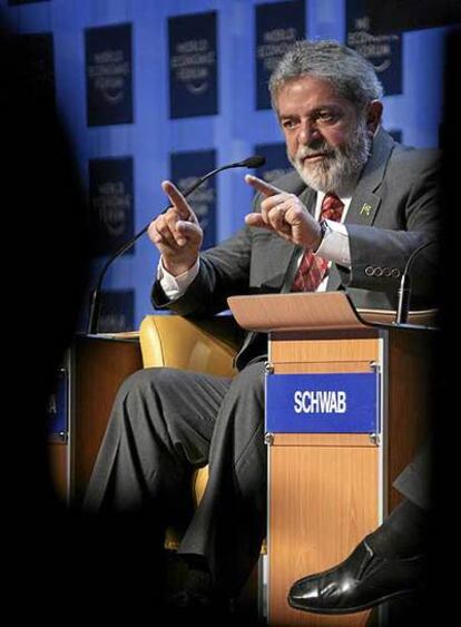 Lula da Silva, durante su participación de ayer en el Foro de Davos.