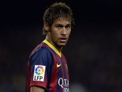 Neymar durante el último partido de Liga.