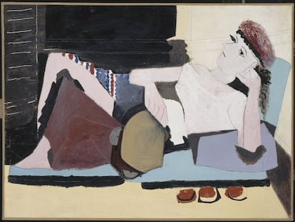 Pablo Picasso (1881-1973), Mujer con pandereta, 1925. 
