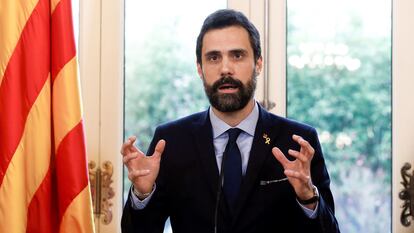 El expresidente del Parlamento de Cataluña Roger Torrent.