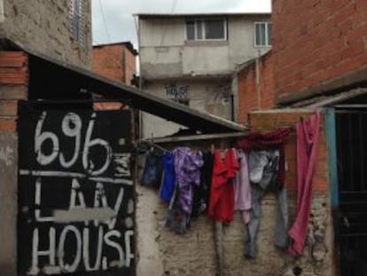 Uma Lan House na favela de Paraisópolis, em São Paulo.