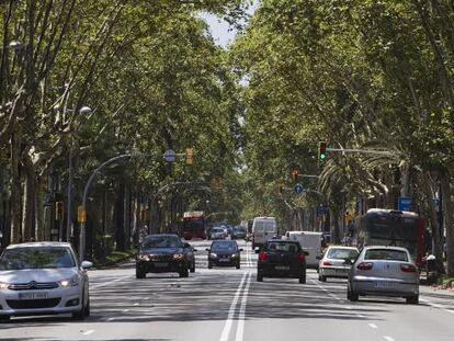 La Diagonal es una de las c&iacute;as con mayor tr&aacute;fico de Barcelona.