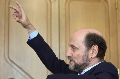 José Miguel Fernández Sastrón, presidente de la SGAE, en su despacho de Madrid, en julio.