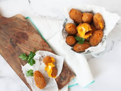 Croquetas picantes de boniato y queso