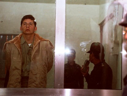 Mario Aburto Martínez en la prisión federal de Almoloya de Juárez, en marzo de 1994.