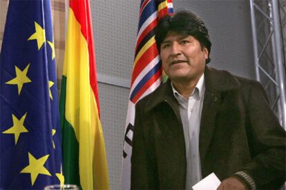 El presidente boliviano, esta mañana en Viena.