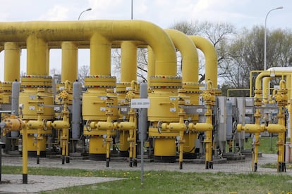 The gas pipeline in Rembelszczyzna near Warsaw, Poland on Wednesday.