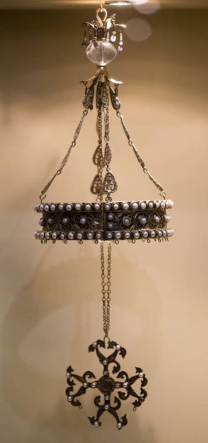 Reproducción de la corona de Suintila, robada en 1921, que se expone en el museo de Guadamur.
