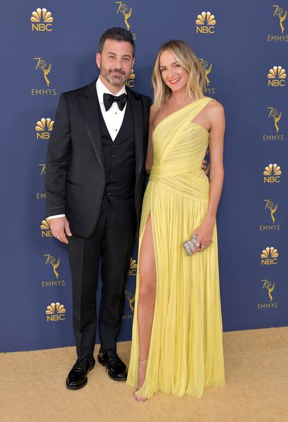 Jimmy Kimmel con pareja Molly McNearney.