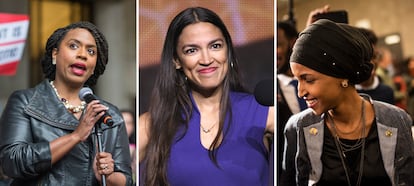 Ayanna Pressley, Alexandria Ocasio-Cortez y Ilhan Omar, nuevos rostros (y estilo) de la política estadounidense.