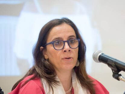 Antonia Urrejola, durante el primer informe de la CIDH en Managua. 