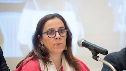 Antonia Urrejola, durante el primer informe de la CIDH en Managua. 