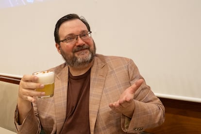 El escritor Brandon Sanderson en un momento de su participación en el festival Celsius 232 de Avilés.
