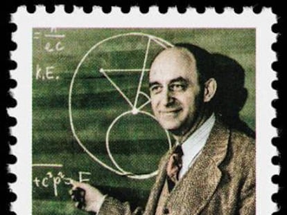 Sello conmemorativo de Enrico Fermi.