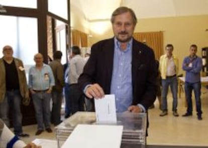 El candidato de IU al Parlamento Europeo, Willy Meyer, ha ejercido su derecho el pasado 25 de mayo.