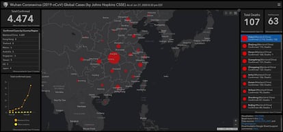 Expansión del coronavirus de Wuhan.