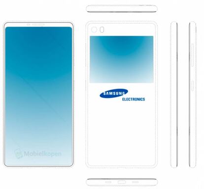 La sorprendente pantalla trasera del posible Samsung Galaxy S10 en el esquema de la patente