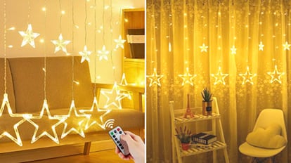 Guirnalda de luces LED de estrellas para Navidad