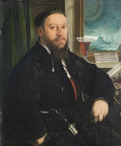 Christoph Amberger  'Retrato de Matthäus Schwarz', 1542  Museo Thyssen-Bornemisza, Madrid