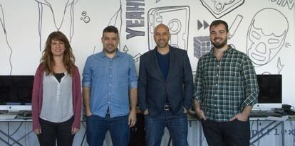Saray Cabrera, Efrén Macías, David Macía y David Guerra, equipo de Videolean.