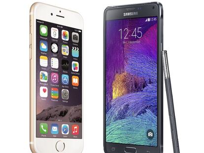 iPhone 6 Plus vs Samsung Galaxy Note 4: lucha por encima de las 5 pulgadas