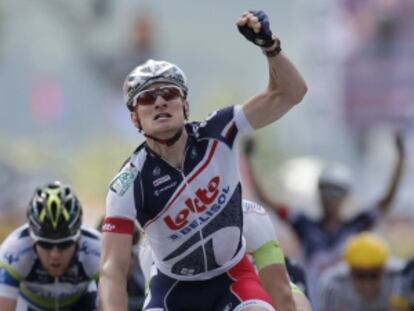 Andre Greipel a su llegada a la meta.