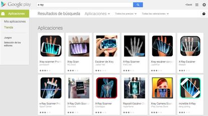 Los smartphones tiene cámaras 3D, de muchos megapíxeles y con avances como estabilizadores ópticos de imagen, pero ninguna tiene Rayos X entre sus especificaciones por lo que estas aplicaciones son, literalmente, tirar el tiempo y el dinero si se paga por alguna. Normalmente, las más sofisticadas, lo que hacen es poner una imagen falsa de una radiografía que por el movimiento del terminal simula que es nuestra mano, pie, etc.