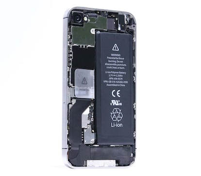 Interior de un iPhone de Apple