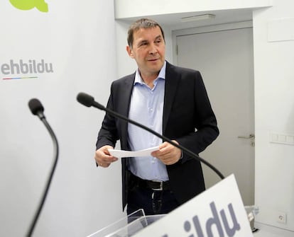Arnaldo Otegi, coordinador de EH Bildu, en una imagen de archivo.