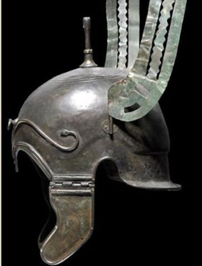 One of the Celtoiberian helmets discovered in Aranda de Moncayo.