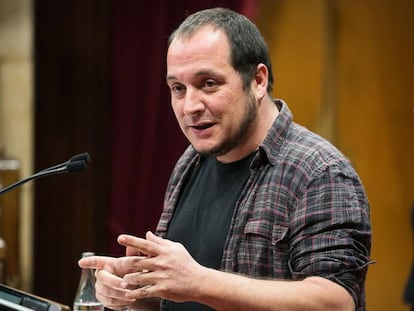 L'exdiputat de la CUP David Fernàndez al Parlament.