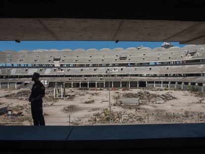 El nuevo Mestalla, con las obras paralizadas desde 2009.