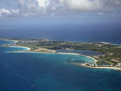 Vista aérea de la Isla de Anguila.