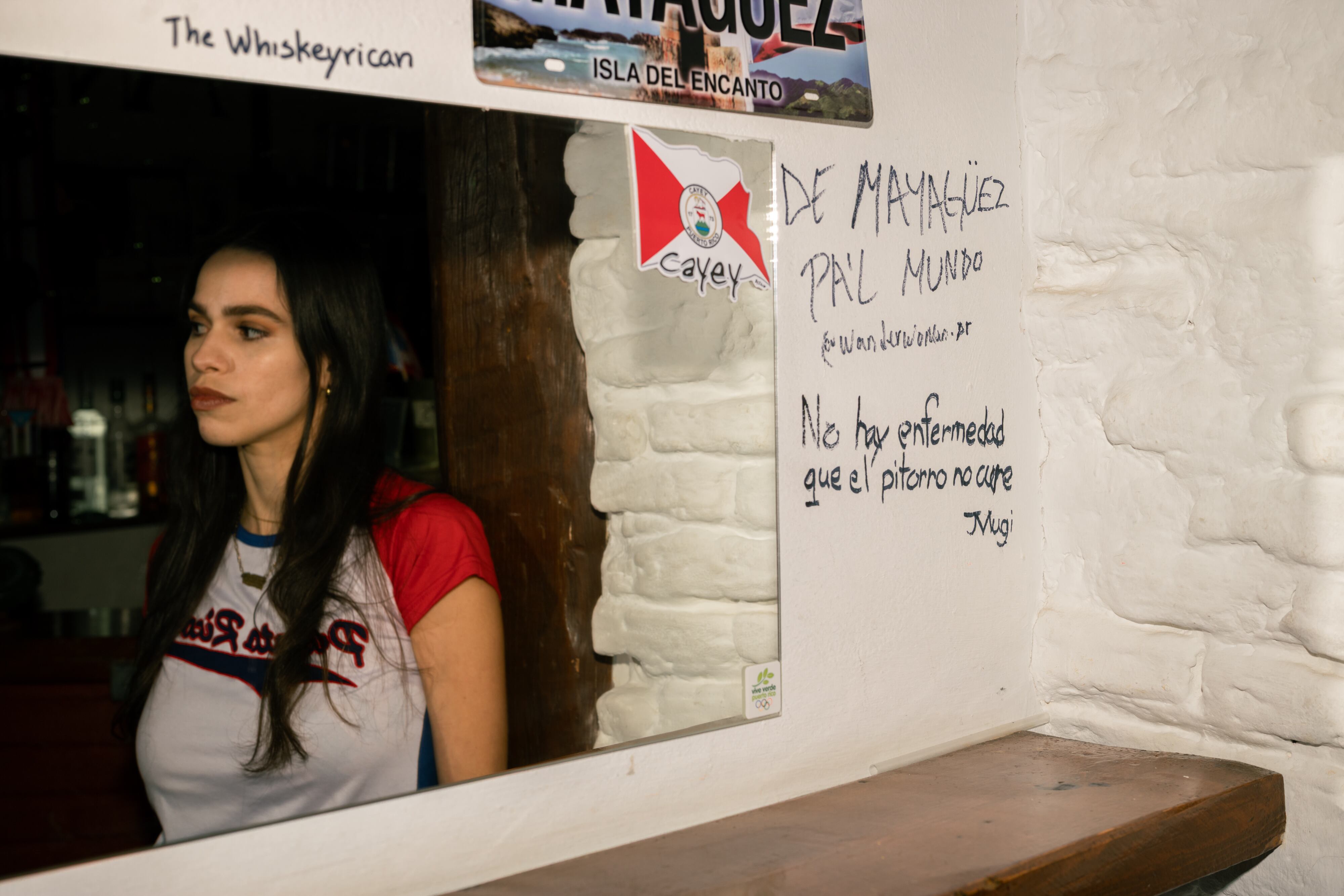 La puertorriqueña Sara Rivera Figueroa el 19 de marzo en el Bar El Antillano, en Madrid.