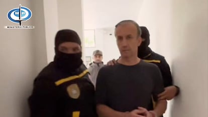 The former Minister of Petroleum, Tareck El Aissami, upon being arrested on April 9.