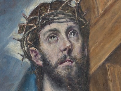 Detalle del Cristo atribuido al Greco.