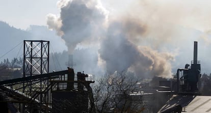 Contaminación en una instalación industrial en Vizcaya, en 2010.