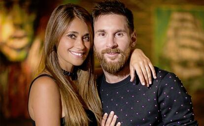 Antonella Roccuzzo y Lionel Messi.