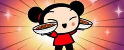 La niña protagonista de la serie coreana <i>Pucca.</i>