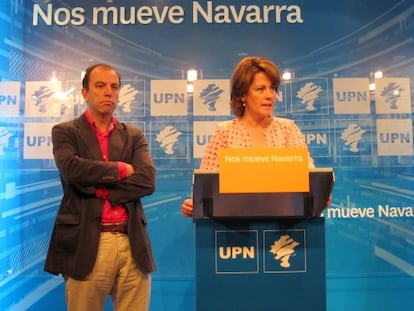 Barcina explica el acuerdo al que han llegado UPN y PSN