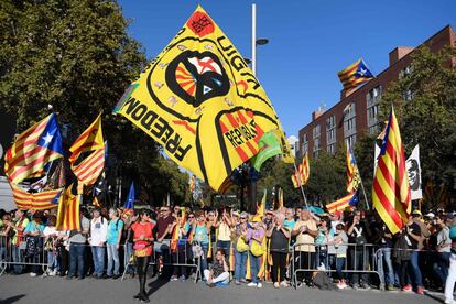 El emplazamiento de la manifestación de la tarde del sábado en Barcelona es simbólico, ya que es el mismo de la movilización que ANC y Òmnium convocaron el 11 de noviembre de 2017.