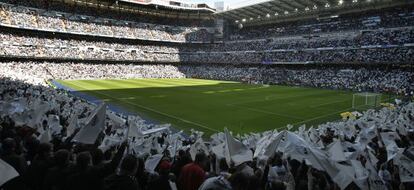 La afici&oacute;n del Real Madrid, en el Bernab&eacute;u.