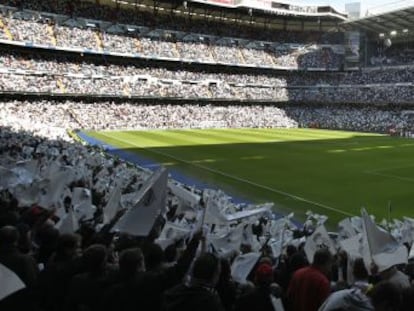 La afici&oacute;n del Real Madrid, en el Bernab&eacute;u.