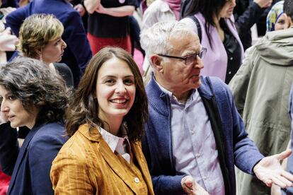 Rita Maestre y el alcalde de Valencia, Joan Ribó, en el acto de presentación de la candidatura de Yolanda Díaz, el día 2 en Madrid.