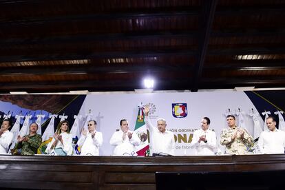 López Obrador, durante la Conferencia Nacional de Gobernadores, en julio.