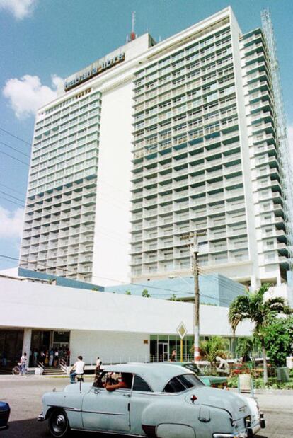 Fachada del hotel Habana Libre, propiedad de la compañía española Sol Meliá.